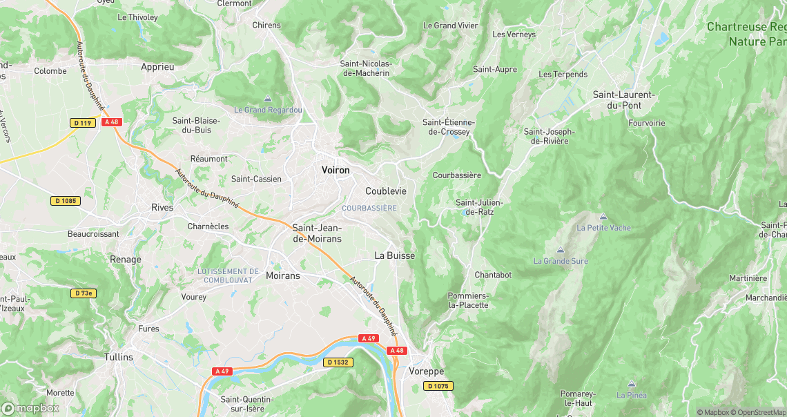 Localisation de la voiture à Coublevie