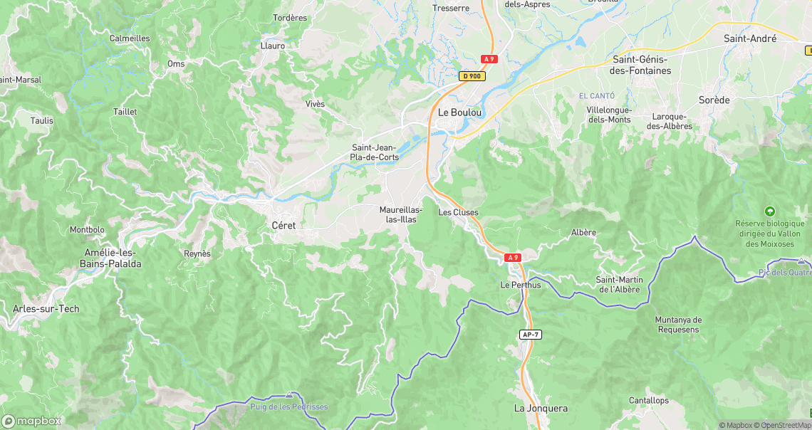 Localisation de la voiture à Maureillas-las-Illas