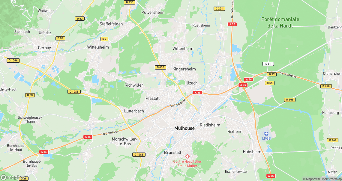 Localisation de la voiture à Mulhouse