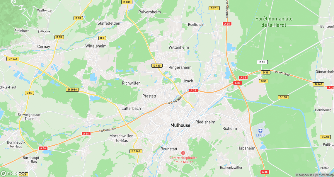 Localisation de la voiture à Mulhouse