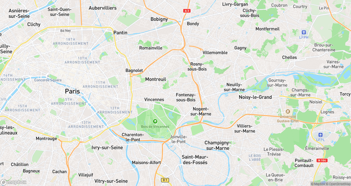 Localisation de la voiture à Fontenay-sous-Bois