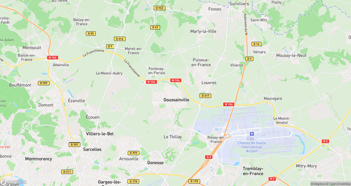 Localisation de la voiture à Goussainville