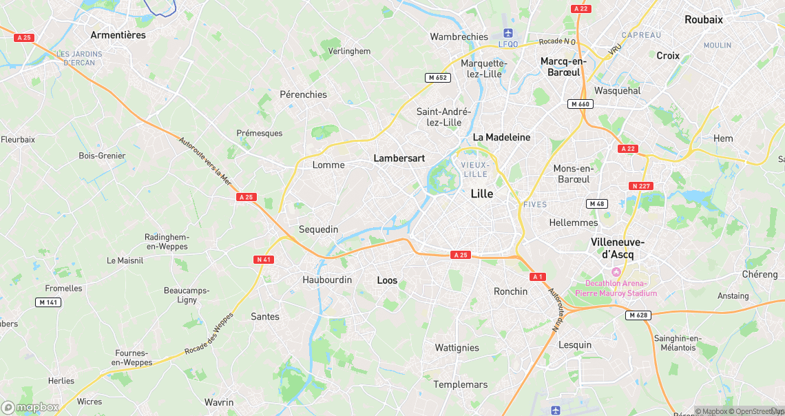 Localisation de la voiture à Lille