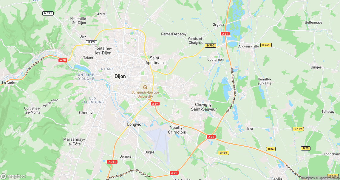 Localisation de la voiture à Quetigny