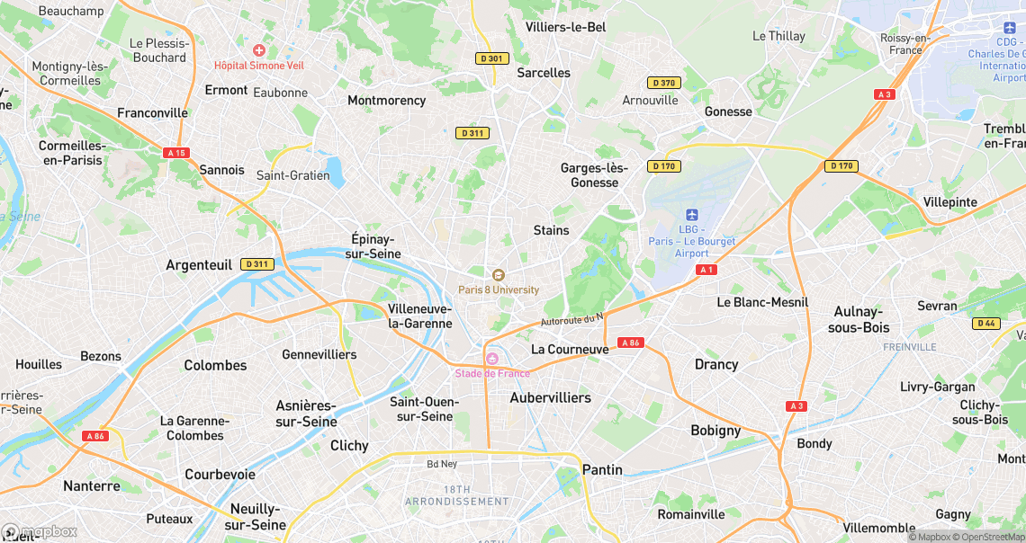 Localisation de la voiture à Saint-Denis