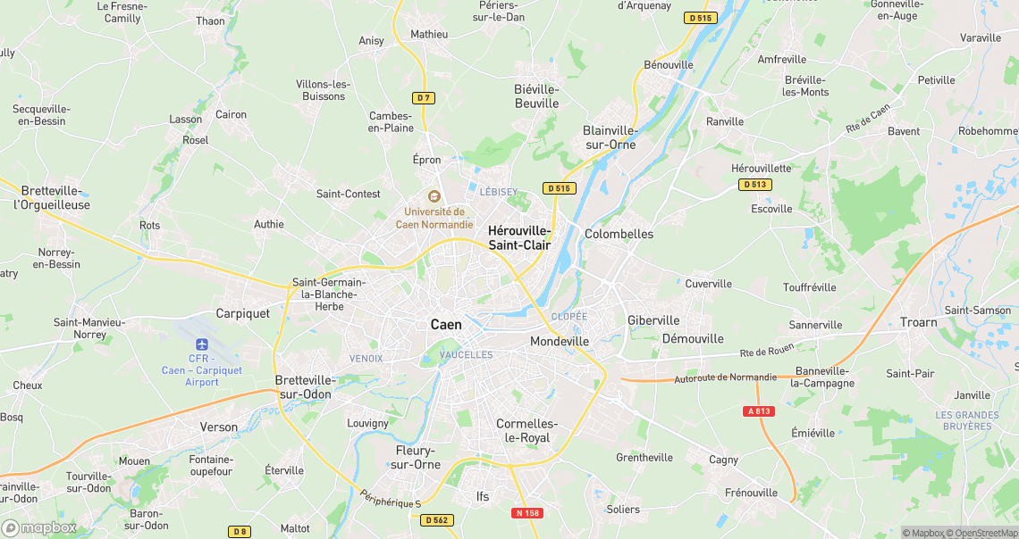 Localisation de la voiture à Caen