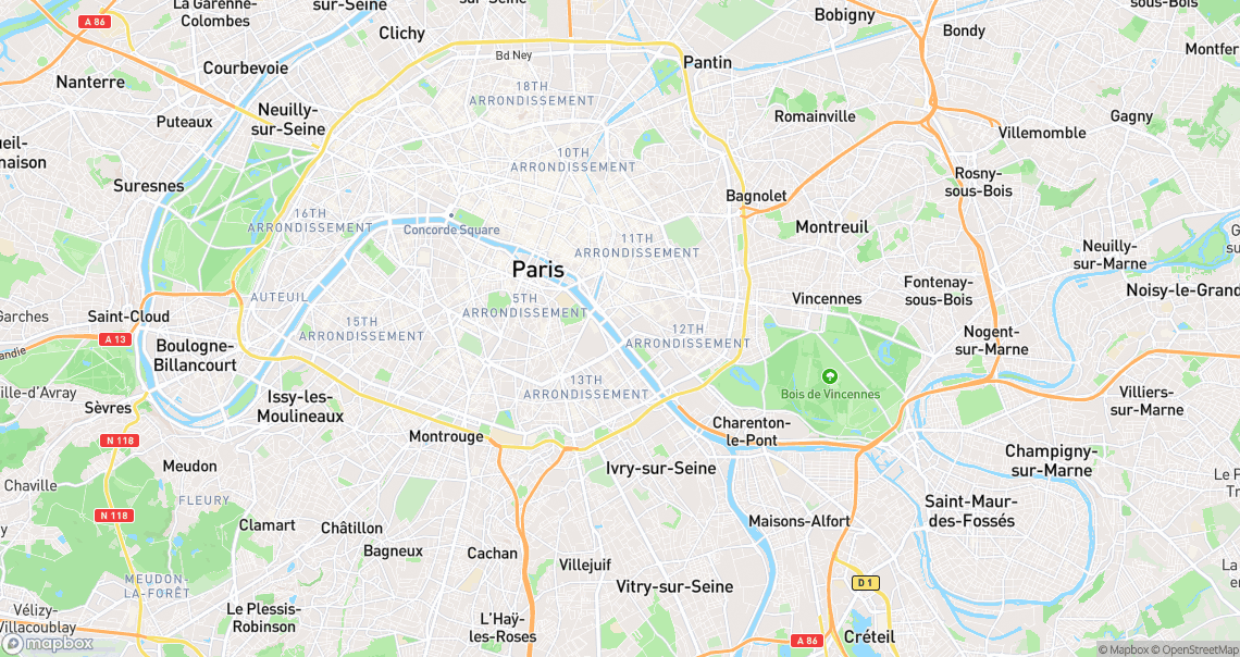 Localisation de la voiture à Paris