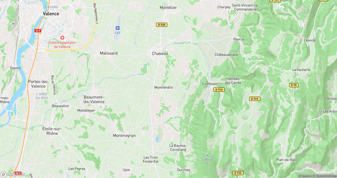 Localisation de la voiture à Montvendre