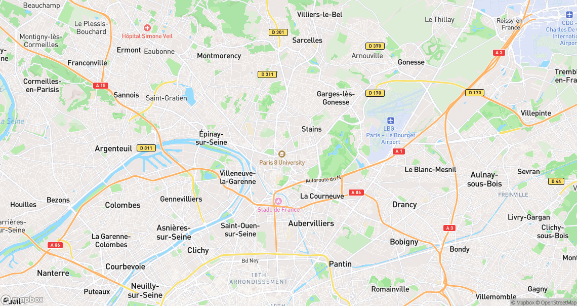 Localisation de la voiture à Saint-Denis