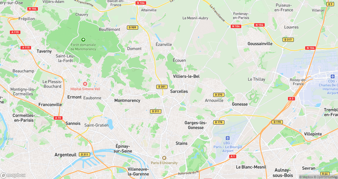 Localisation de la voiture à Saint-Brice-sous-Forêt