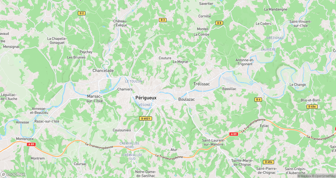 Localisation de la voiture à Trélissac