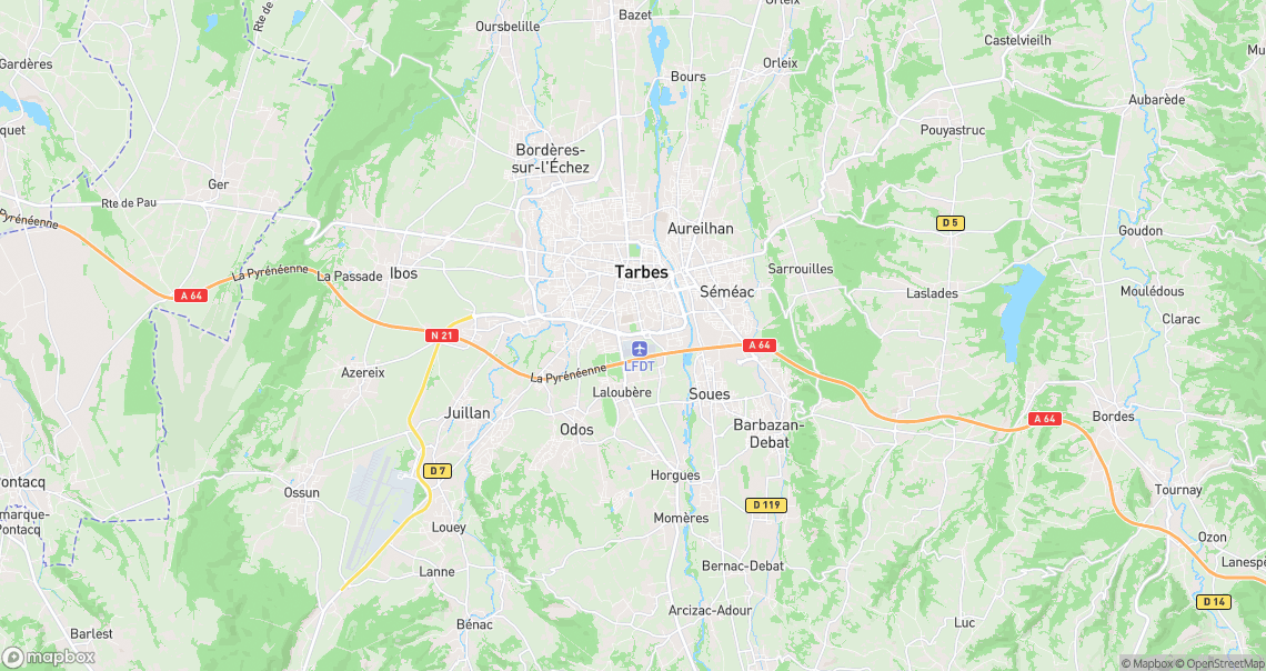Localisation de la voiture à Tarbes