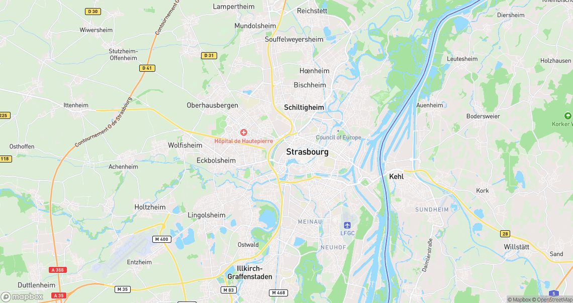 Localisation de la voiture à Strasbourg