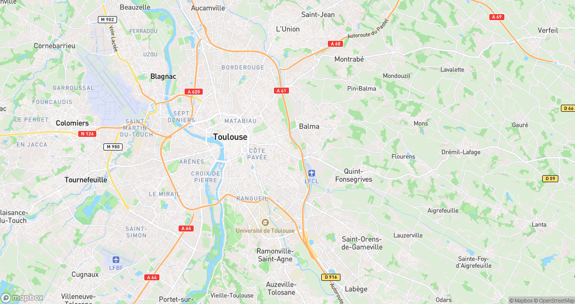 Localisation de la voiture à Toulouse