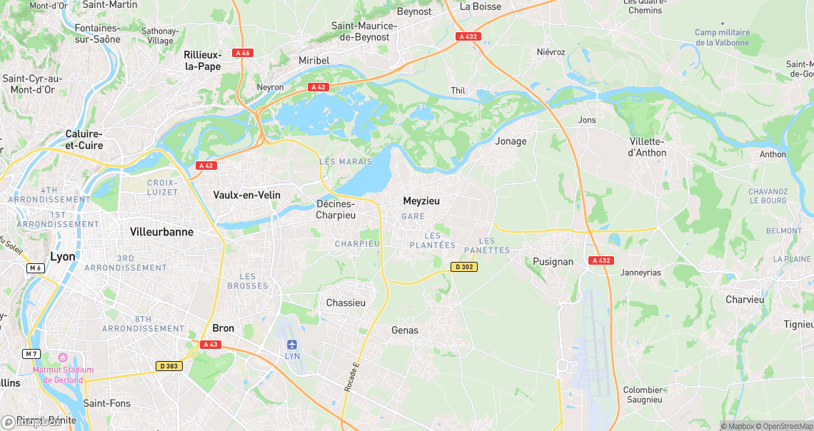 Localisation de la voiture à Meyzieu