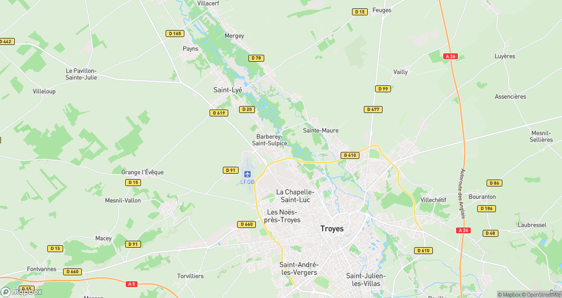 Localisation de la voiture à Barberey-Saint-Sulpice