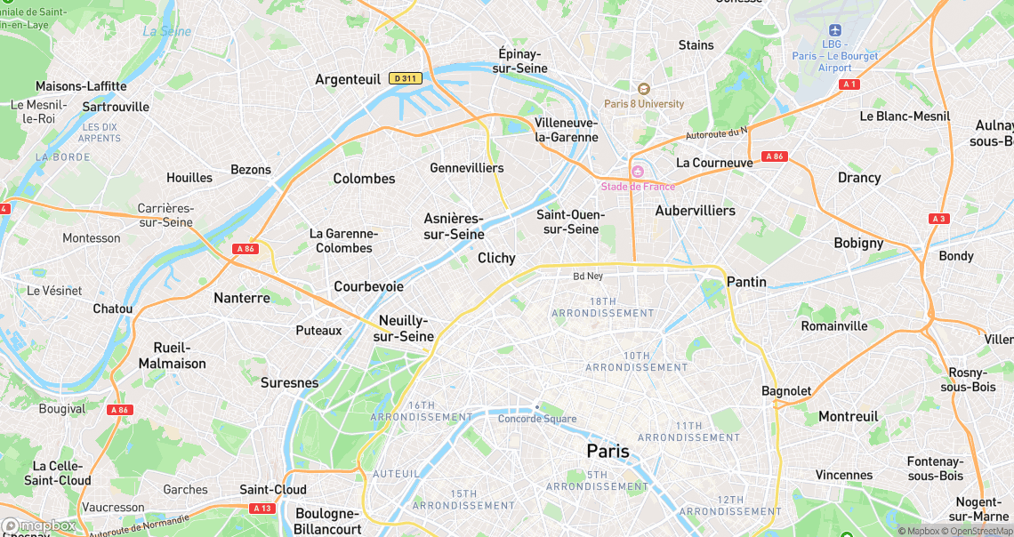 Localisation de la voiture à Clichy