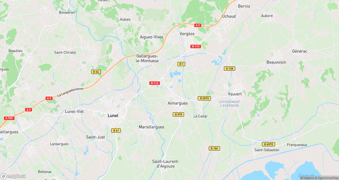 Localisation de la voiture à Aimargues