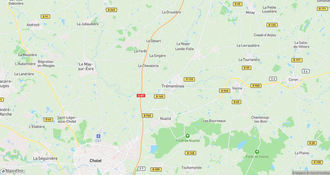 Localisation de la voiture à Trémentines
