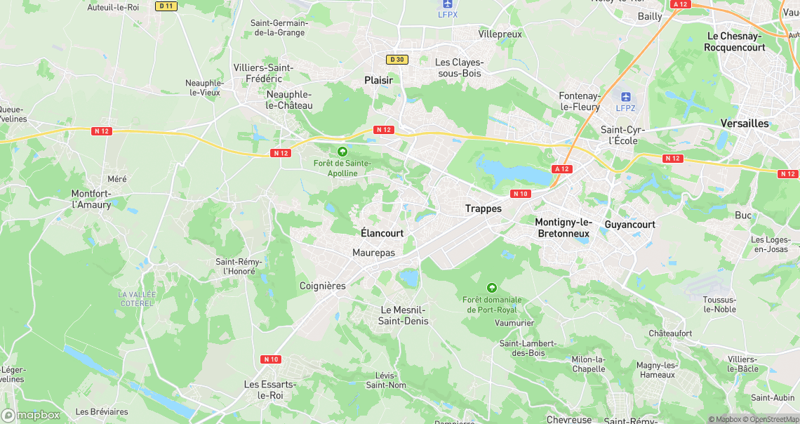 Localisation de la voiture à Élancourt