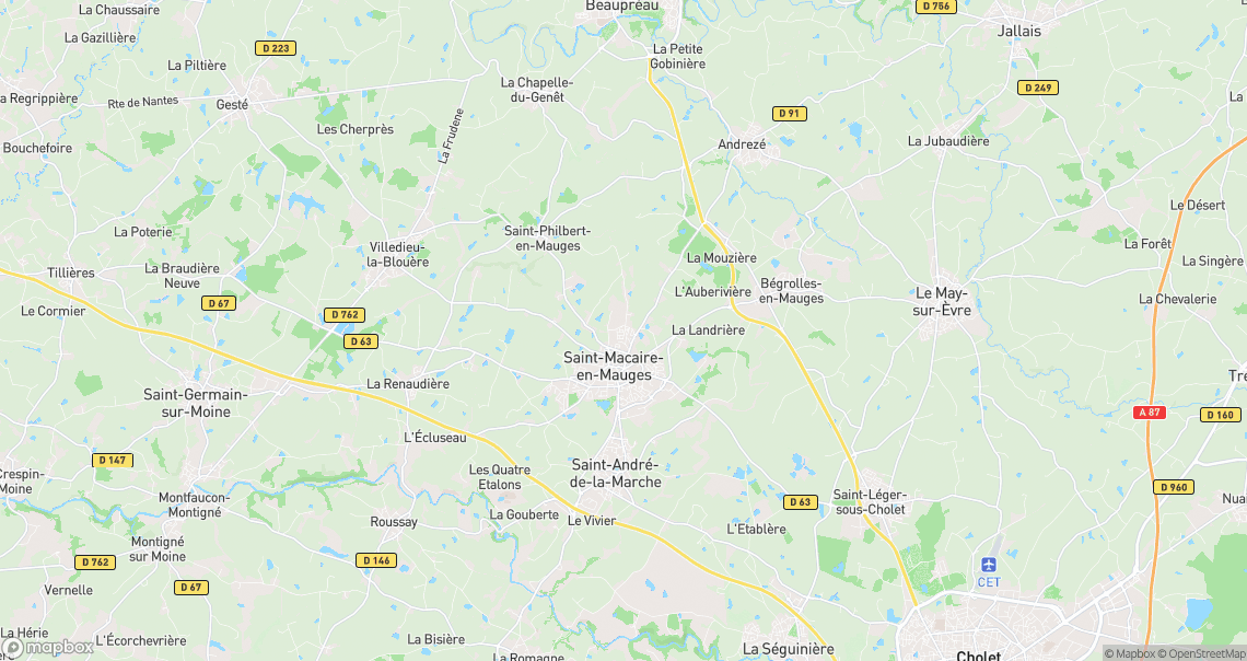 Localisation de la voiture à Sèvremoine