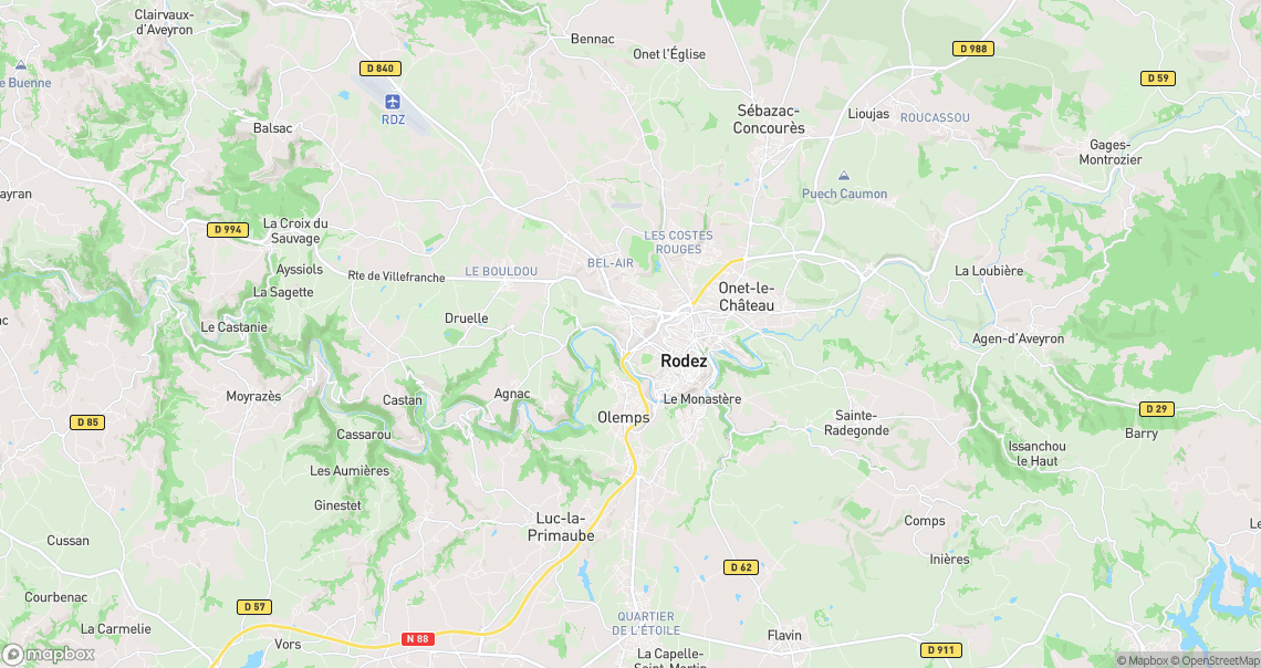 Localisation de la voiture à Rodez
