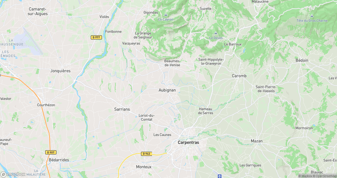 Localisation de la voiture à Aubignan