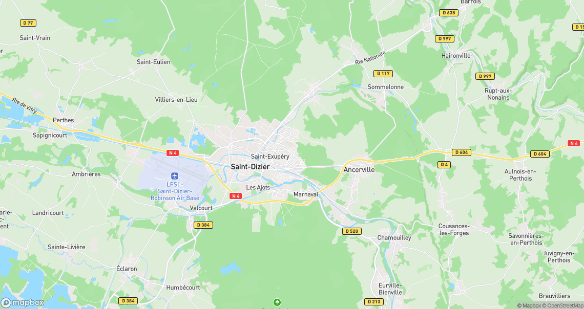 Localisation de la voiture à Saint-Dizier