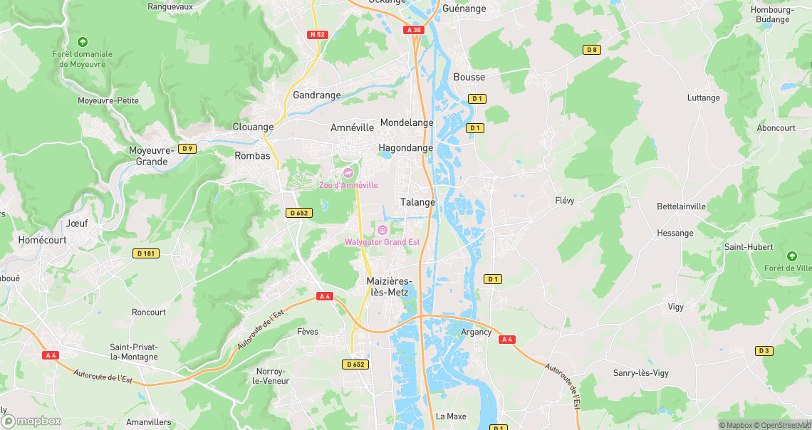 Localisation de la voiture à Talange