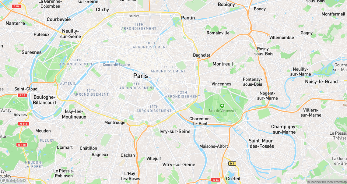 Localisation de la voiture à Paris