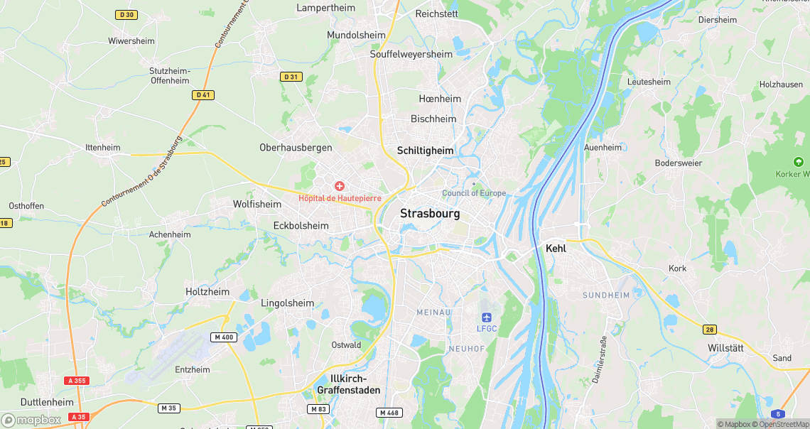 Localisation de la voiture à Strasbourg