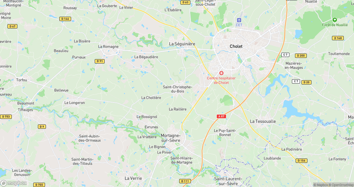 Localisation de la voiture à Saint-Christophe-du-Bois