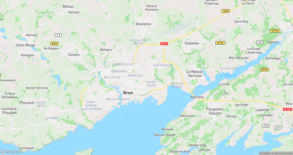 Localisation de la voiture à Brest