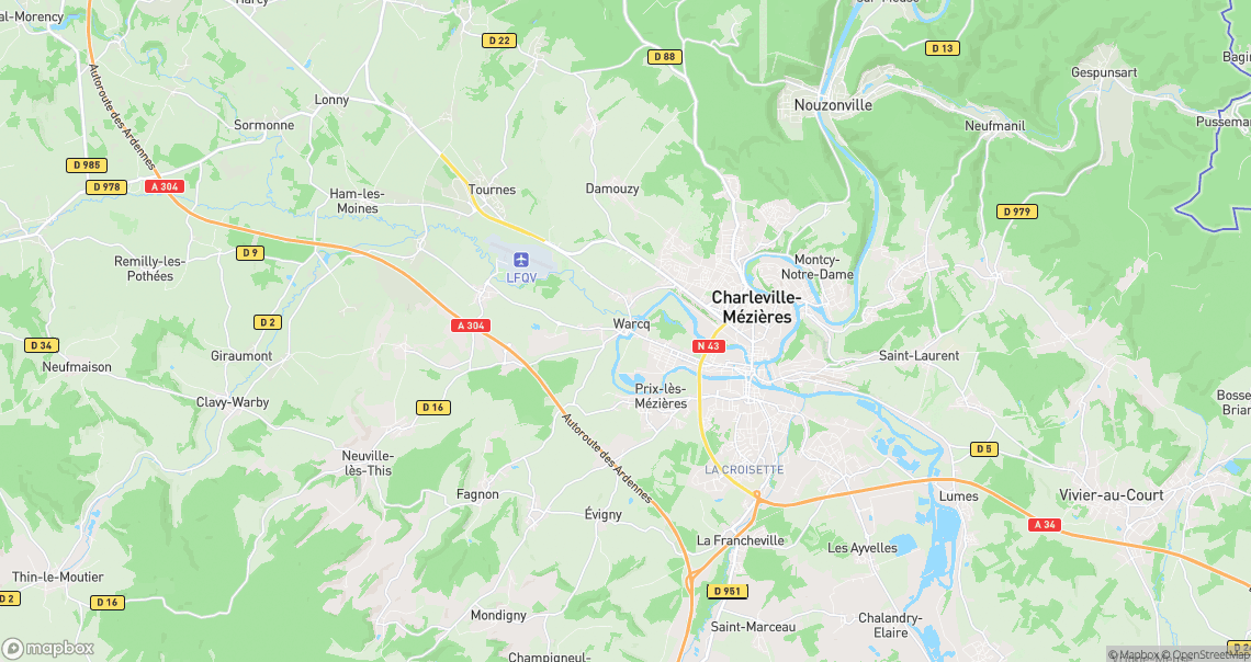 Localisation de la voiture à Warcq