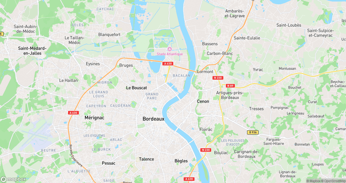 Localisation de la voiture à Bordeaux