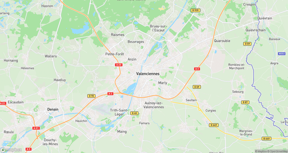 Localisation de la voiture à Valenciennes