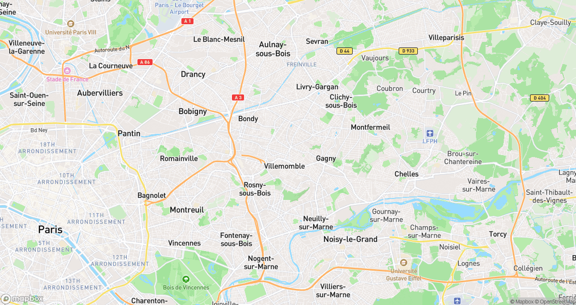 Localisation de la voiture à Villemomble