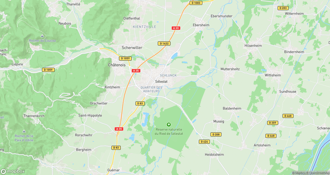 Localisation de la voiture à Sélestat