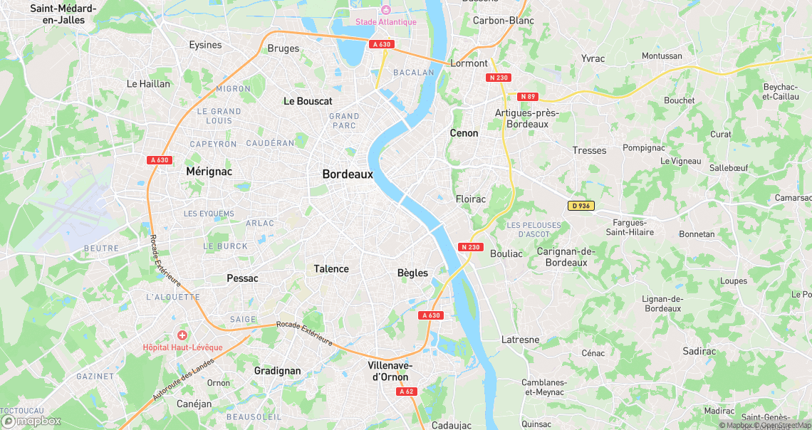 Localisation de la voiture à Bordeaux