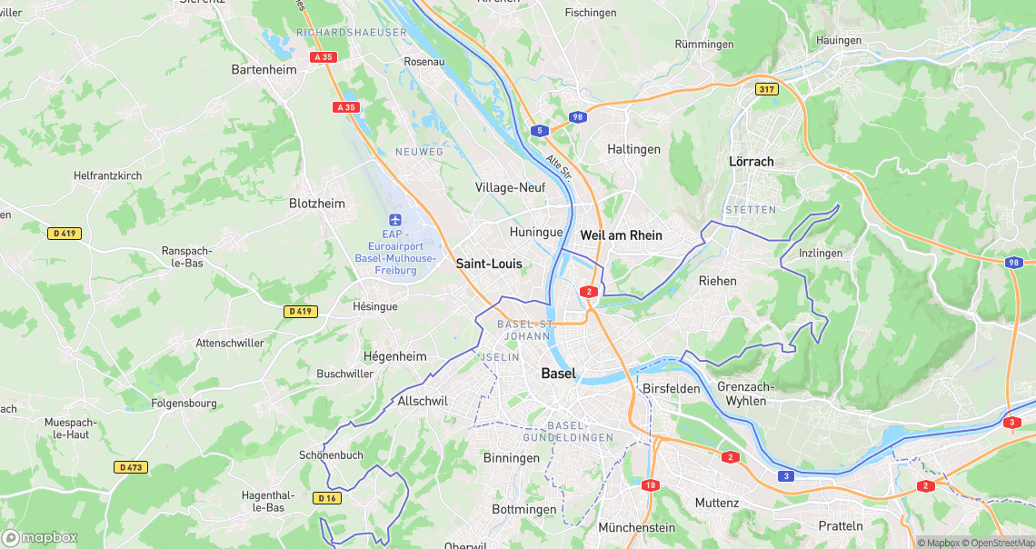 Localisation de la voiture à Saint-Louis