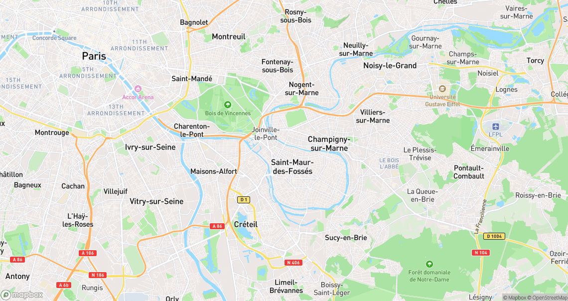 Localisation de la voiture à Saint-Maur-des-Fossés