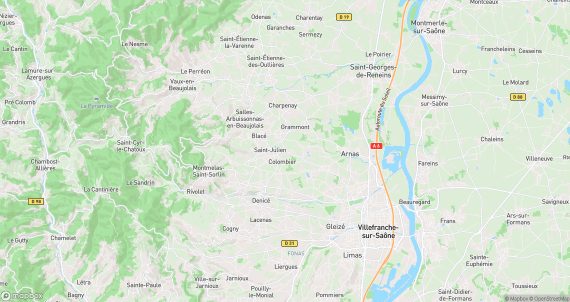 Localisation de la voiture à Saint-Julien