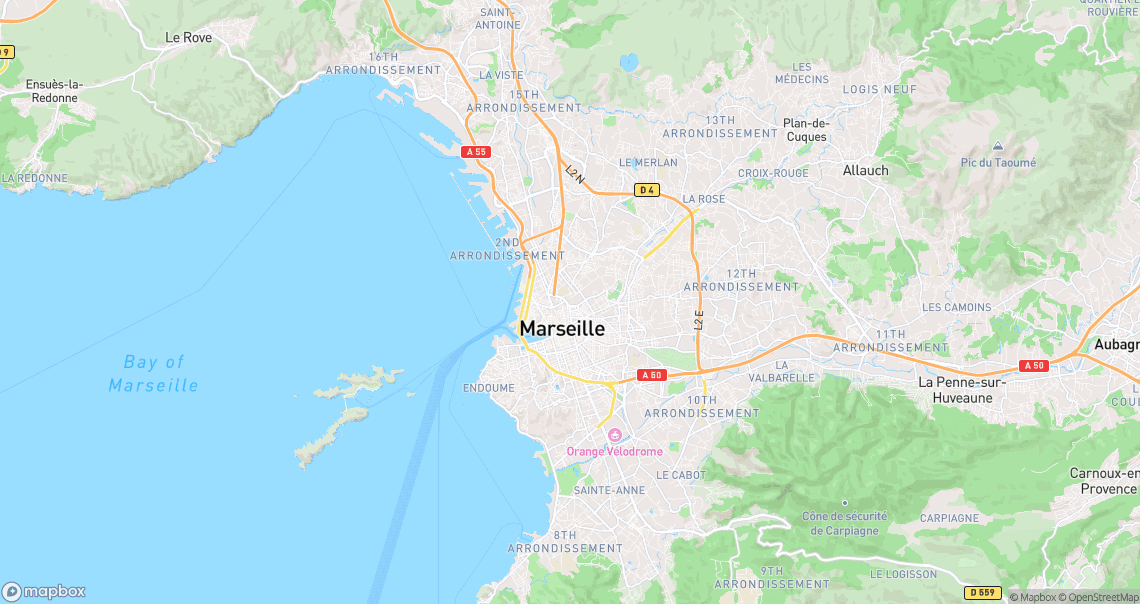 Localisation de la voiture à Marseille
