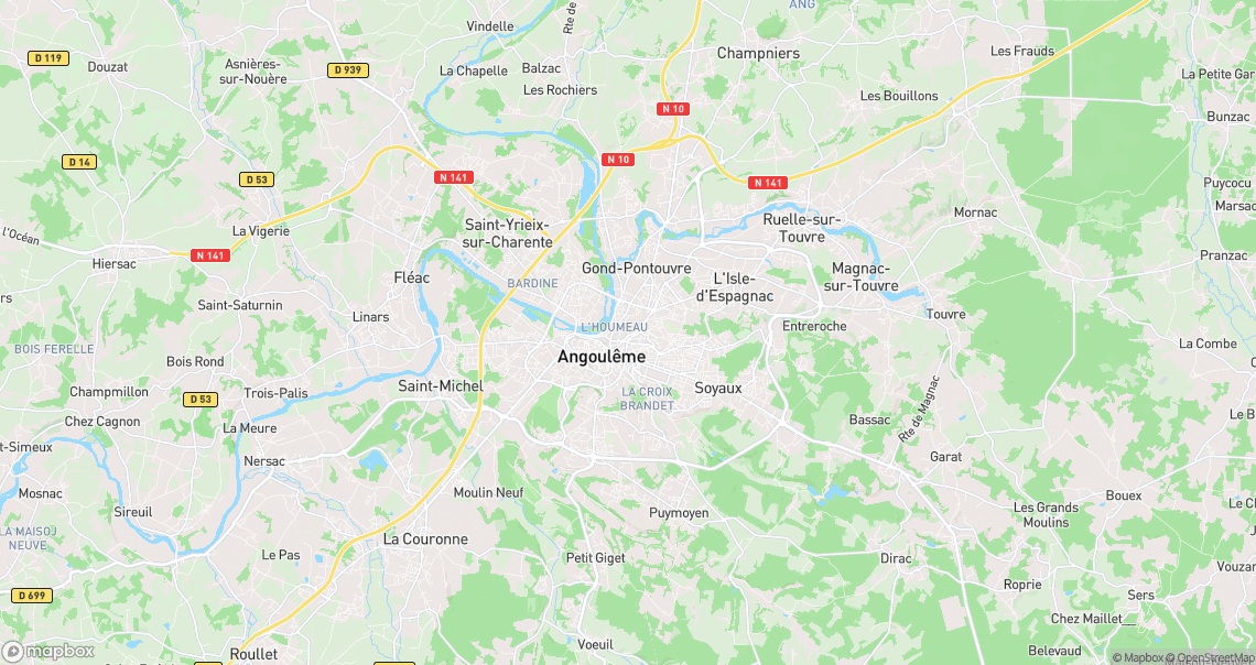 Localisation de la voiture à Angoulême