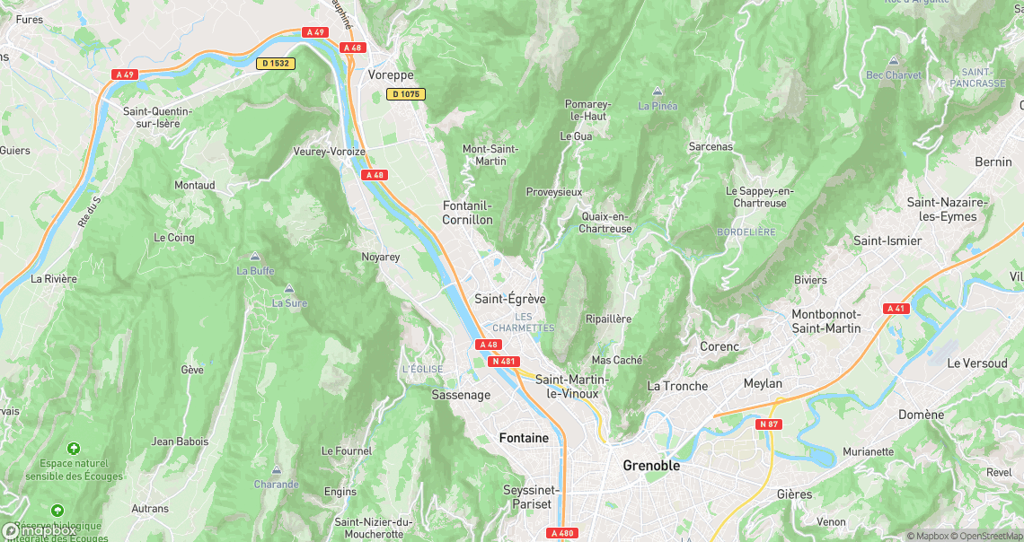 Localisation de la voiture à Saint-Égrève