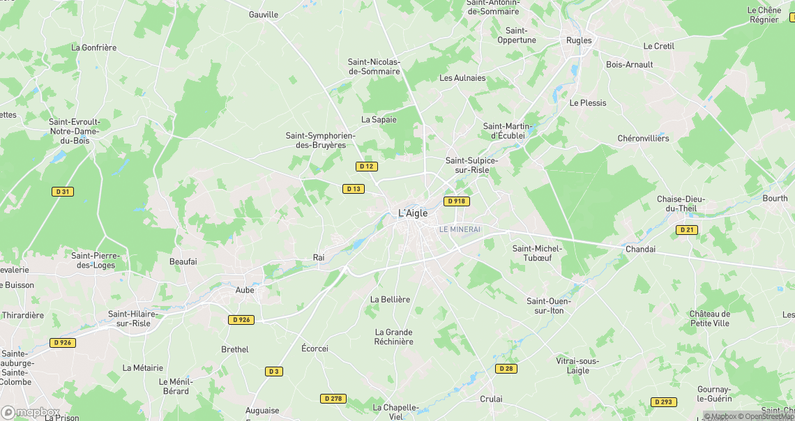 Localisation de la voiture à L'Aigle