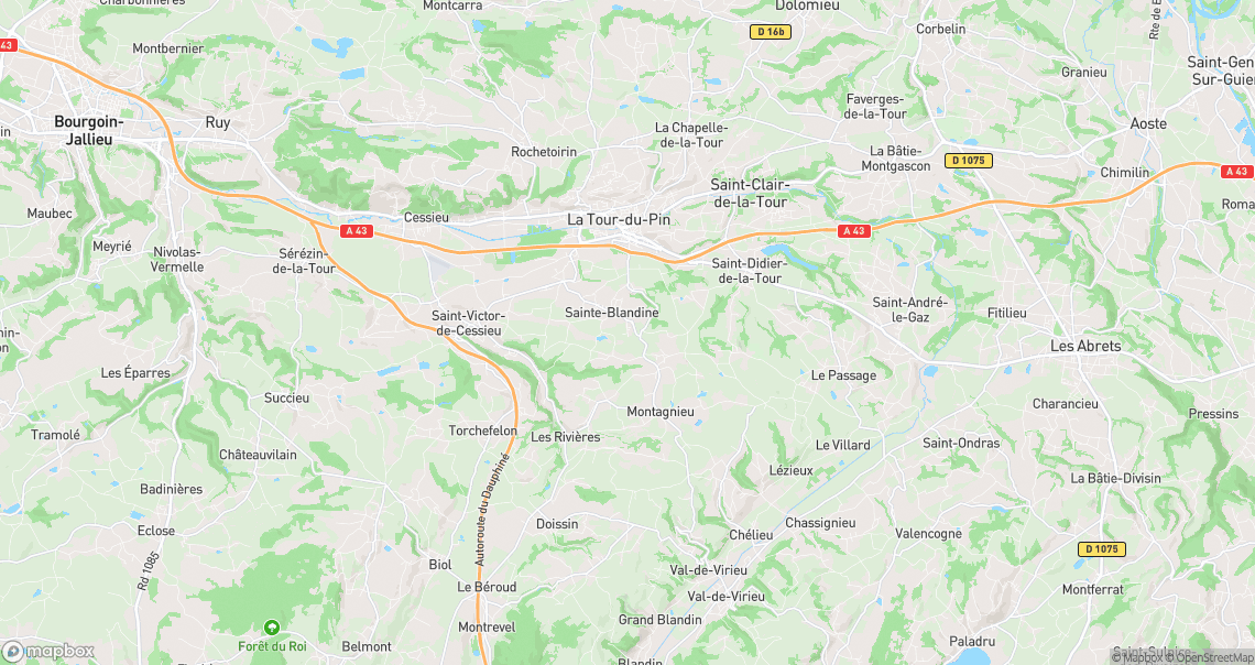 Localisation de la voiture à Sainte-Blandine