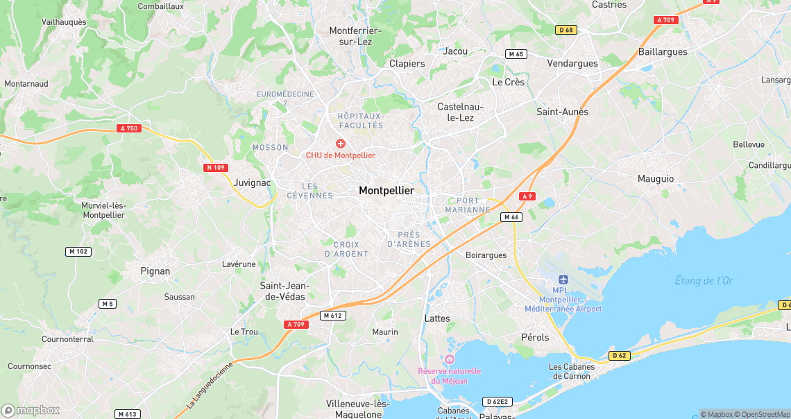 Localisation de la voiture à Montpellier