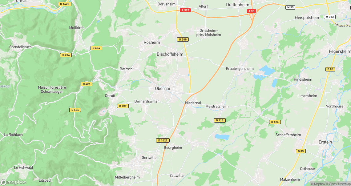 Localisation de la voiture à Obernai