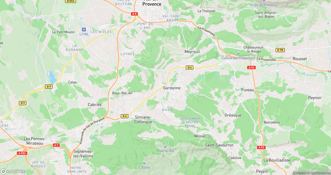 Localisation de la voiture à Gardanne